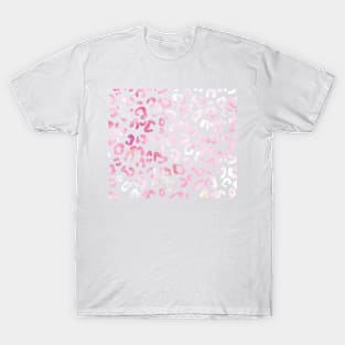 Pink rainbow leopard print T-Shirt